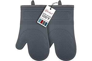 Silicone Oven Mitts in Grey - The Perfect Kitchen Companion