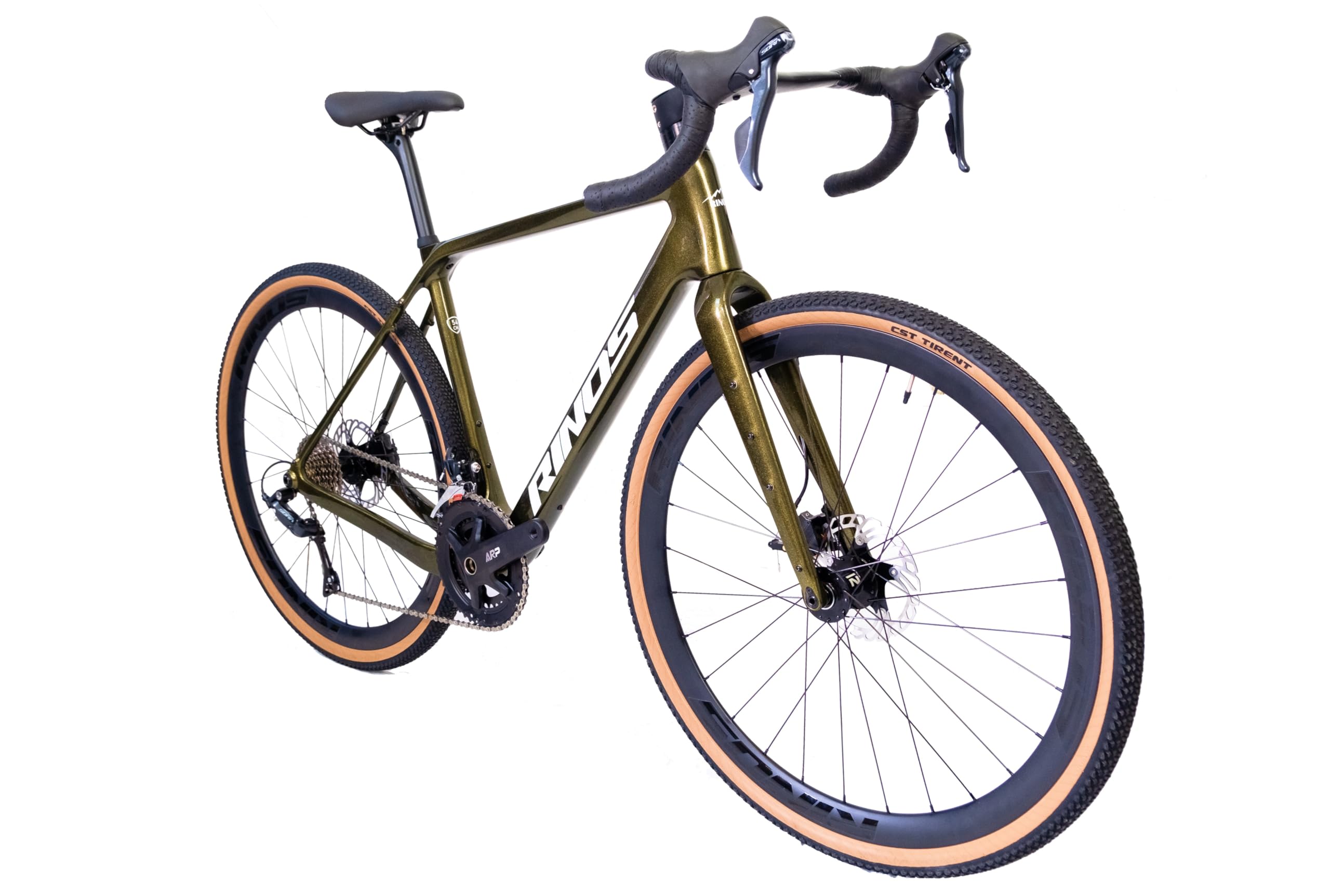 Rinos Sandman 1 Vélo Gravel Carbone – Sora 18 Vitesses, Freins à Disque, Pneus 700x40C – Ultra Léger 9,8kg – Vélo Route & Chemins Mixtes – Or/Violet