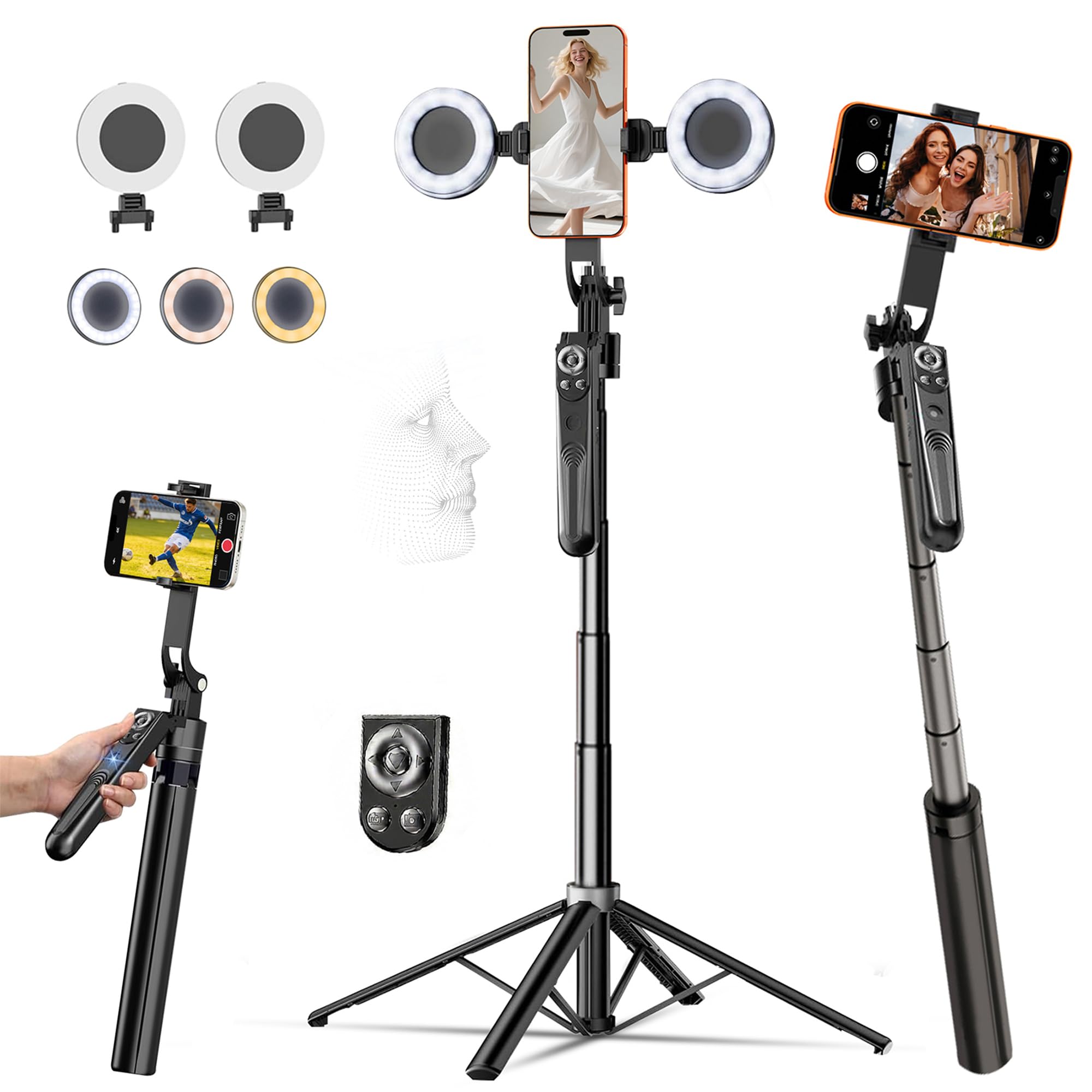Photo 1 of Ocwqp Auto Face Tracking Tripod with Light and Remote
