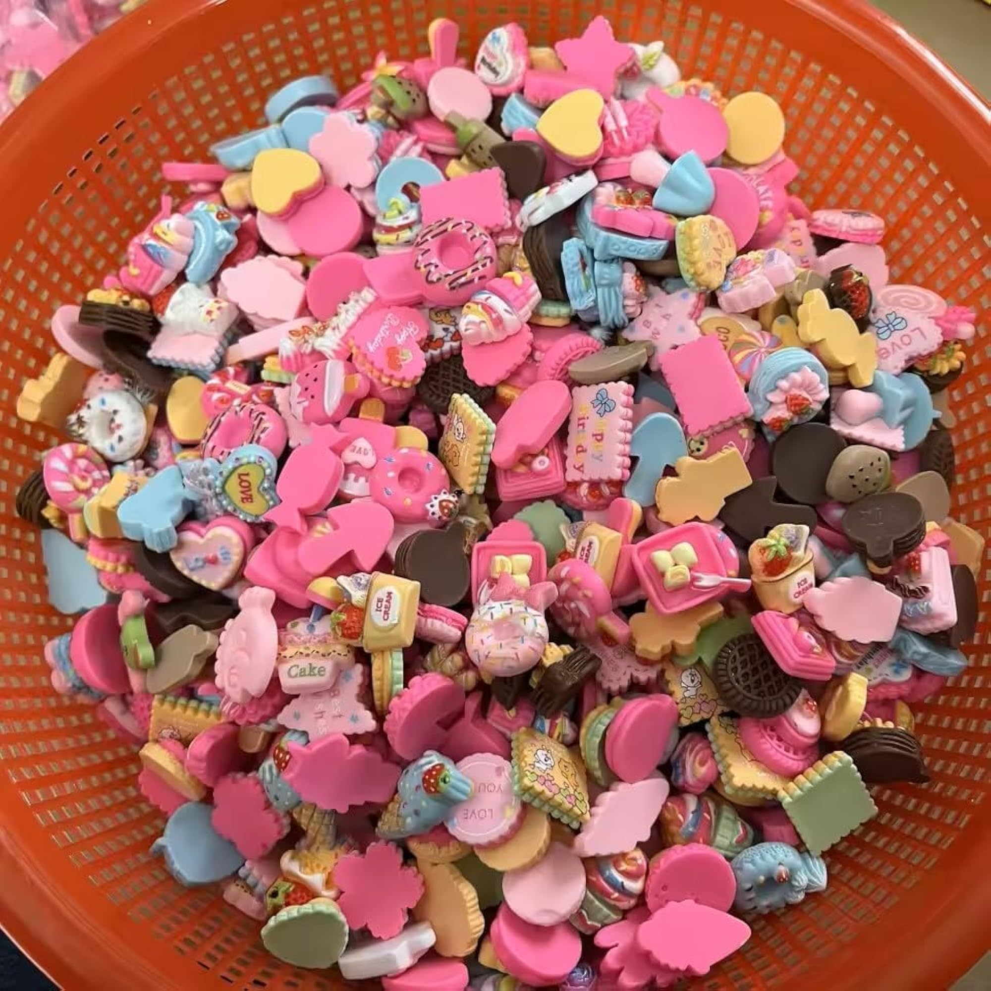 100 pcs Assorted Slime Charms for Craft Making, Cute Ornaments