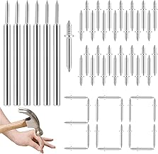 Faankiton 300PCS Clous sans Couture à Double Tête pour Plinthes, Clou à Double Tête pour Plinthes sans Traces, Vis de Sécurité Invisibles, Clous en Corne de Mouton pour Fil de Plinthe Sans Soudure