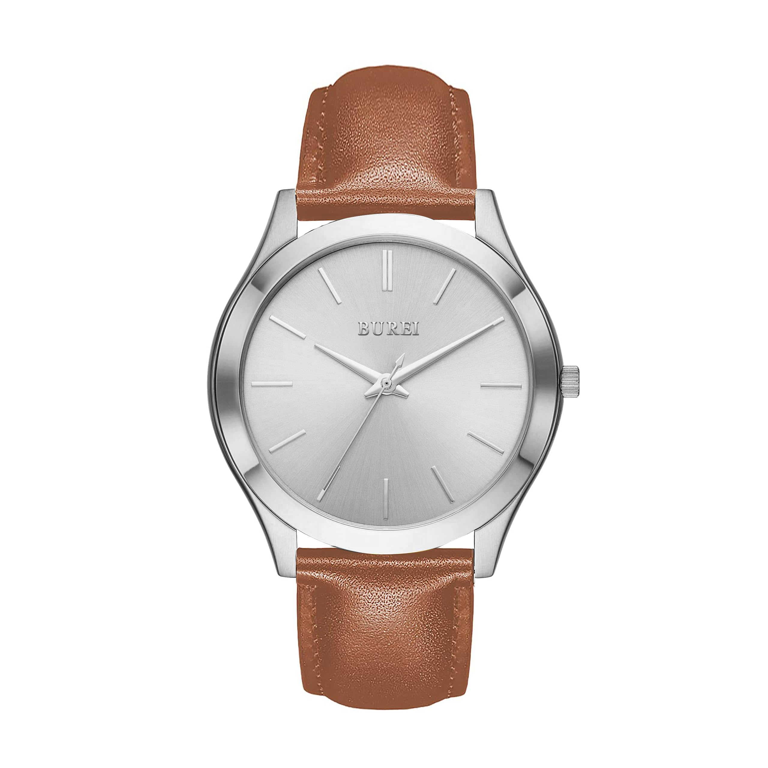 BUREI Men Watches Fashion Analog Stainless Steel Quartz Waterproof Watches,Gift for Men.