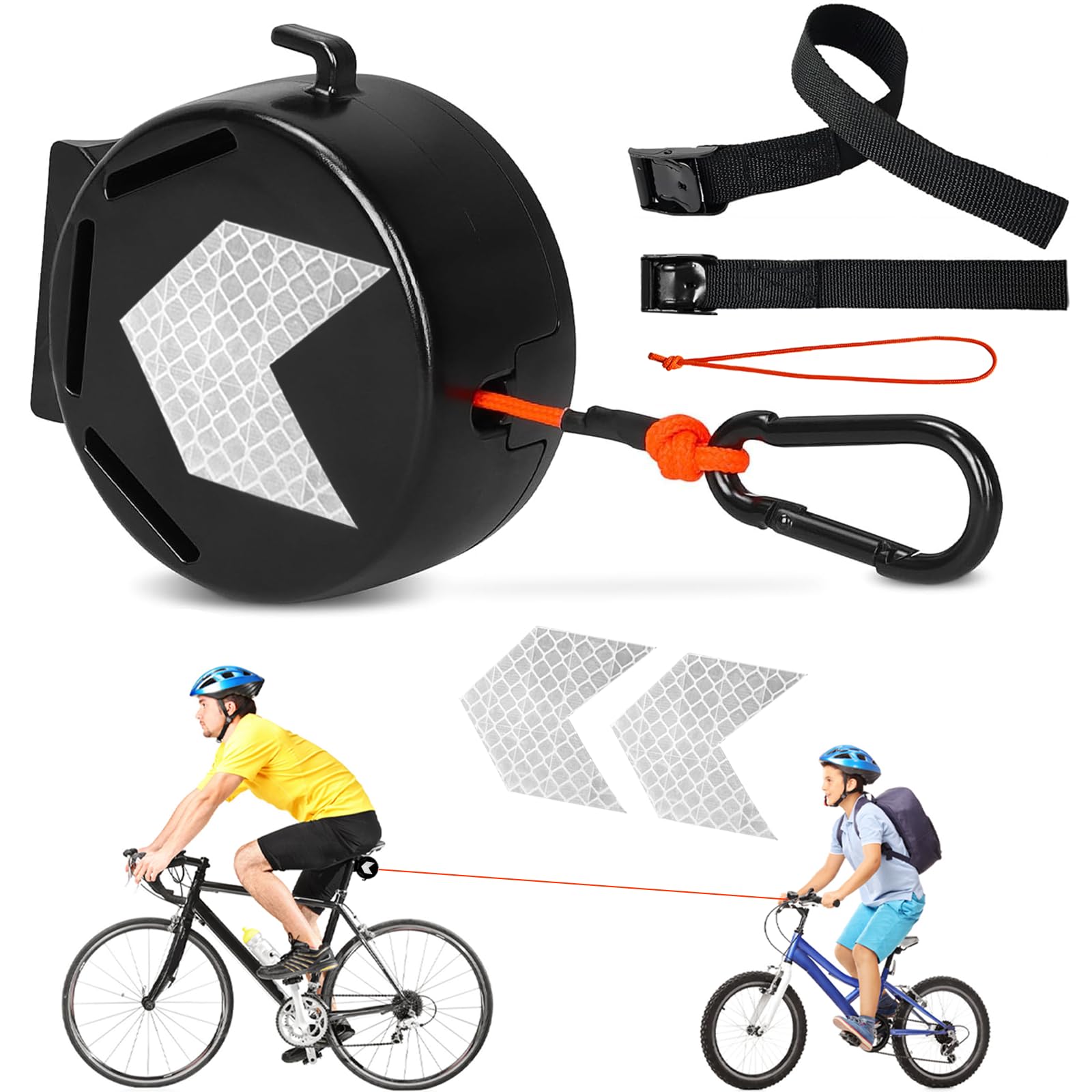 Fune Di Traino Per Bicicletta Per Bambini – Sistema Follow-Me Da 2,5 Metri, Universale, Con Velcro E Gancio Per Manubrio
