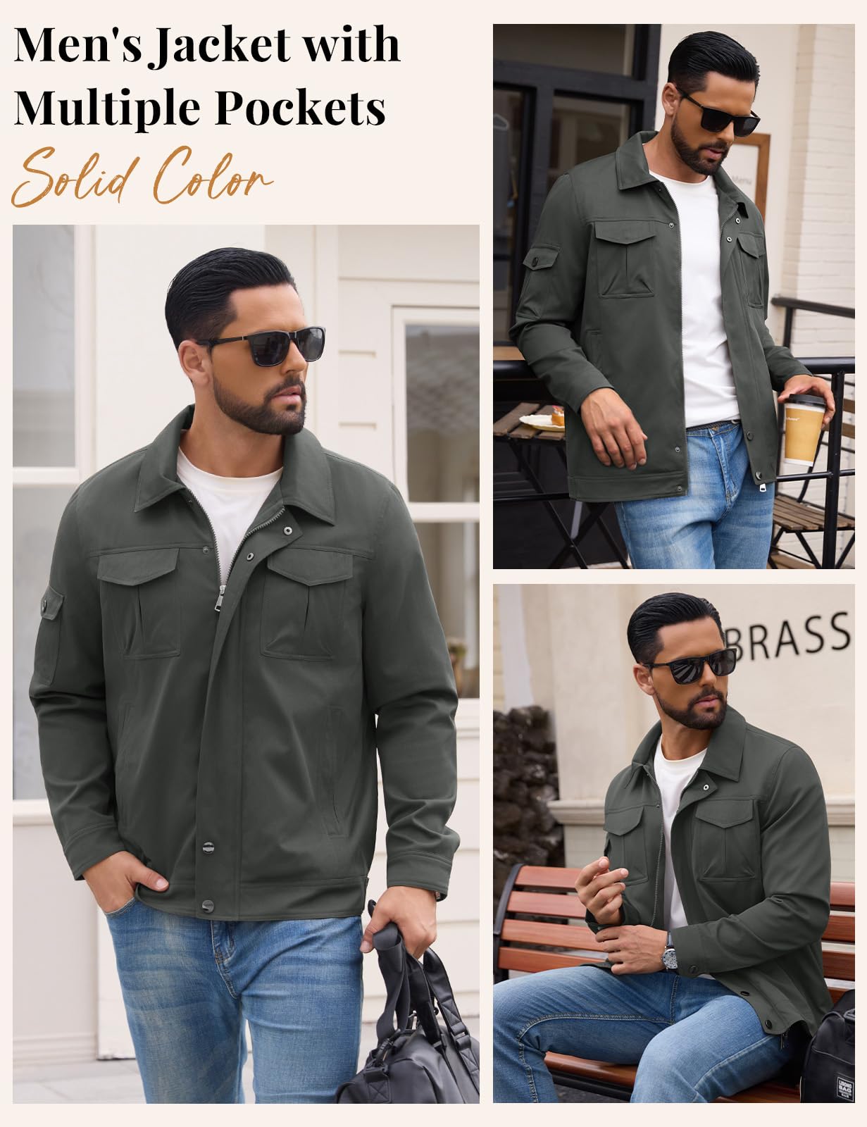 heekpek Herren Jacken Dünne Bomberjacke Wasserabweisend Leichte Sommerjacke Frühling Fliegerjacke Übergangsjacke Sommer Blouson