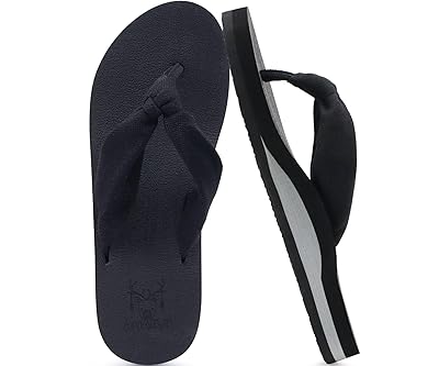 KuaiLu Womens Arch Support Flip Flops Comfortable Yoga Mat Slip on Summer Beach Walking Thong Cushion Sandals