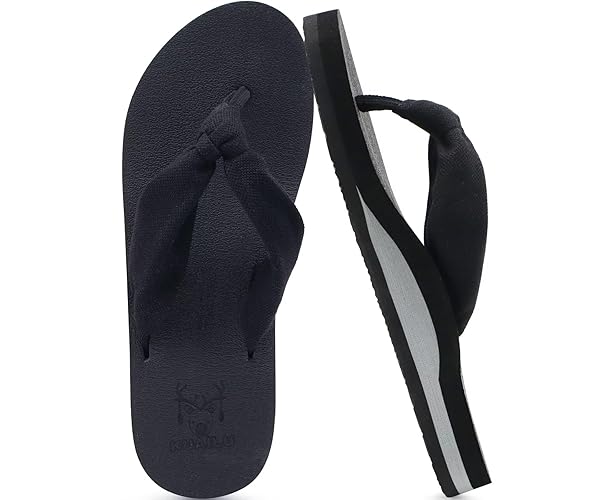 KuaiLu Womens Arch Support Flip Flops Comfortable Yoga Mat Slip on Summer Beach Walking Thong Cushion Sandals