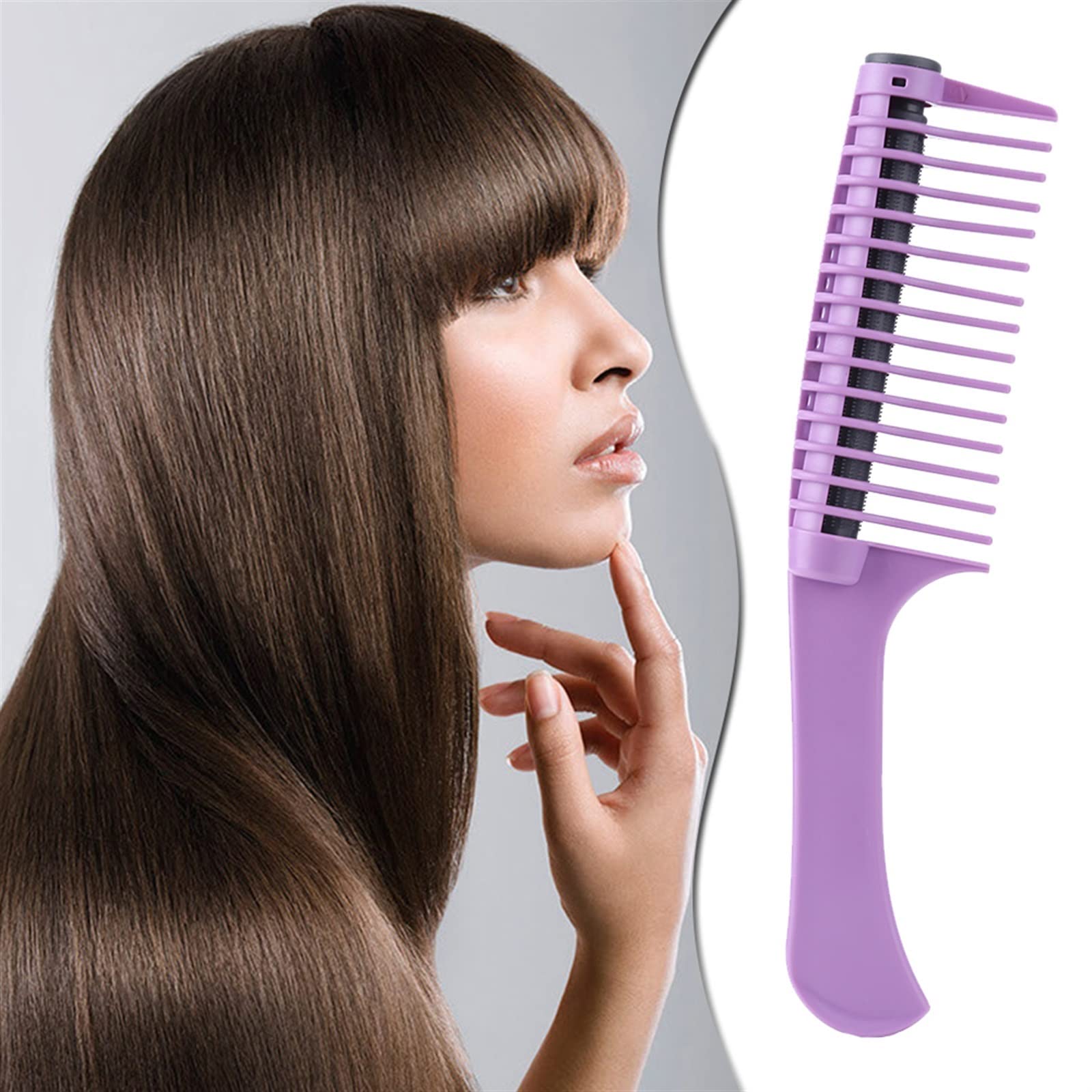 DieffematicSZ Grzebień Styling Hair Curling Comb, Curly Hair, Supple, Non Knotting Plastic