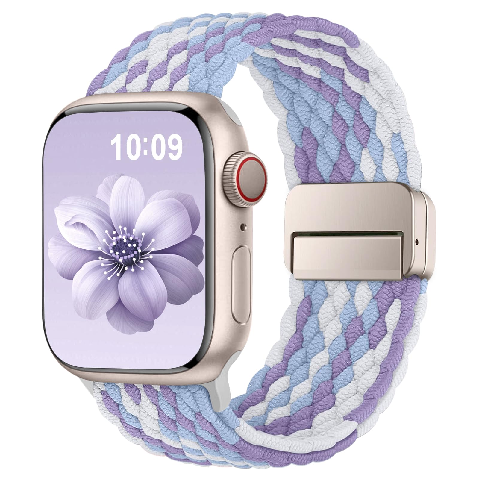 Higgs Geflochtenes Armband Kompatibel mit Apple Watch Armband 46mm 45mm 44mm 49mm 40mm 41mm 42mm 38mm Damen Herren, Armbänder für iWatch SE Series 10 9 8 7 6 5 4 3 2 1