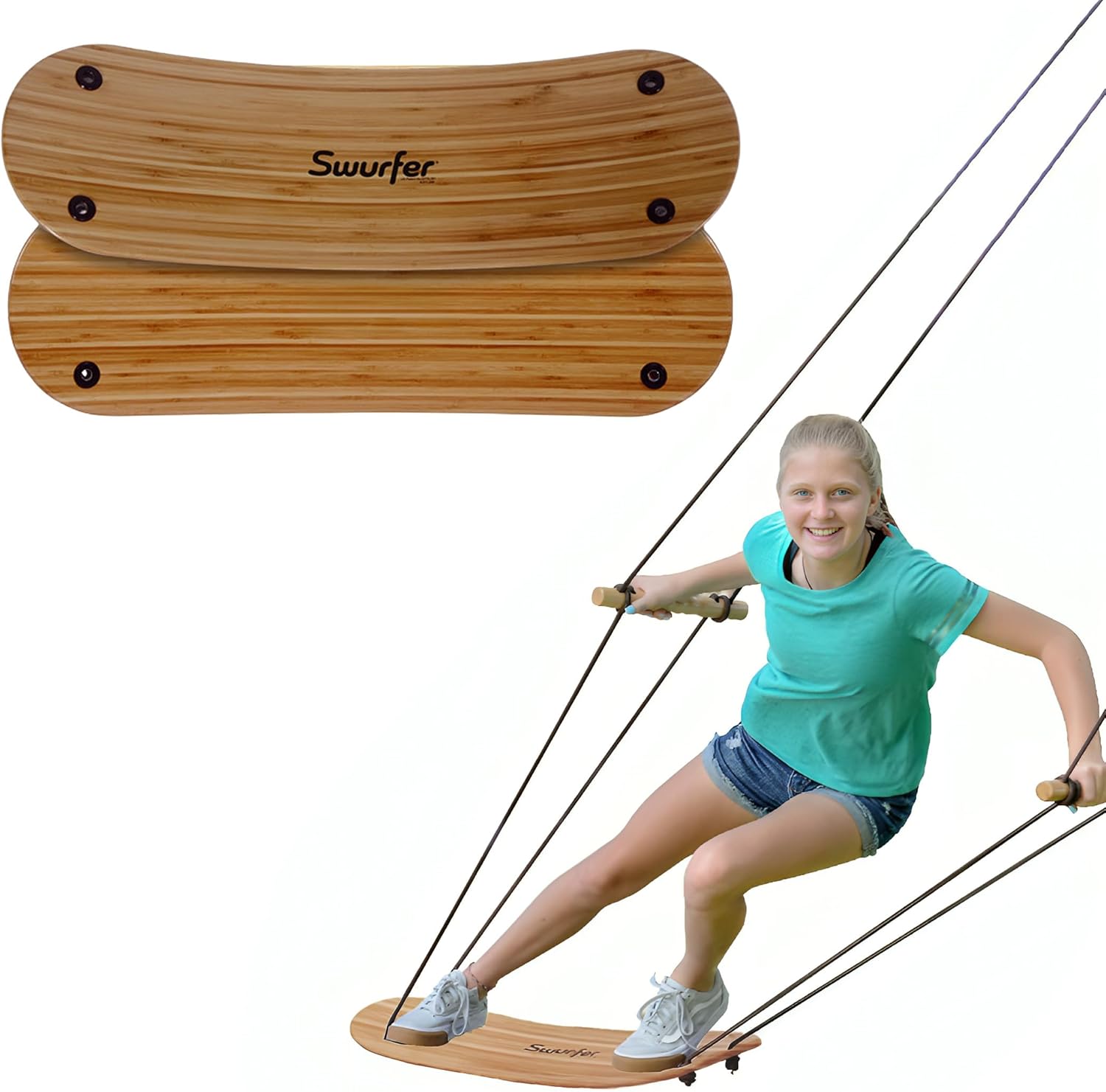 Swurfer Stand Up Tree Swing, Outdoor Play, Durable, Weatherproof, Easy Installation
