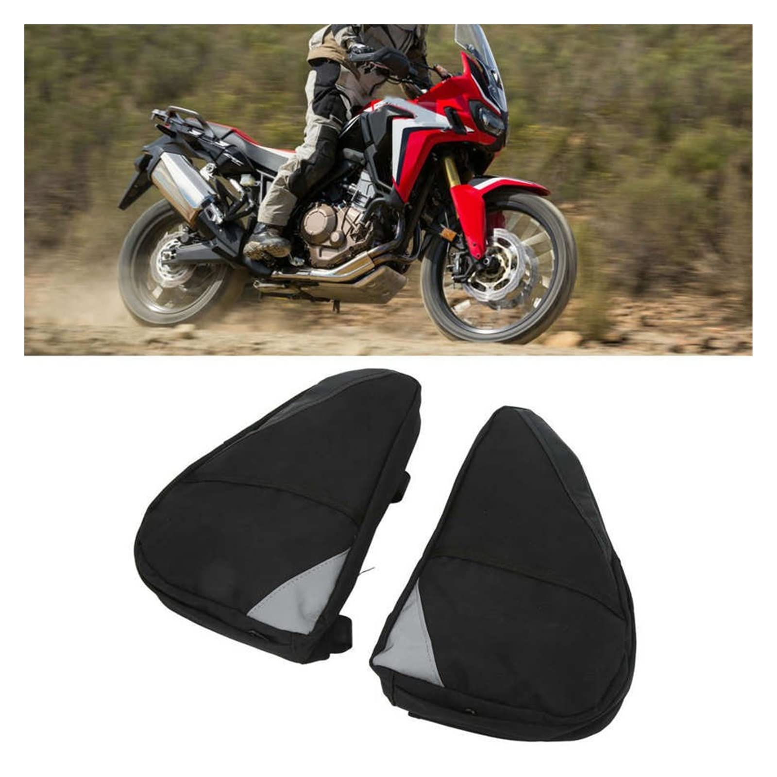 Sacs De Rangement Pour Barres De Sécurité Moto KIMISS - Paire De Sacoches Outils Pour CRF1000L Africa Twin 2015-2017, Étanchés Et Légers