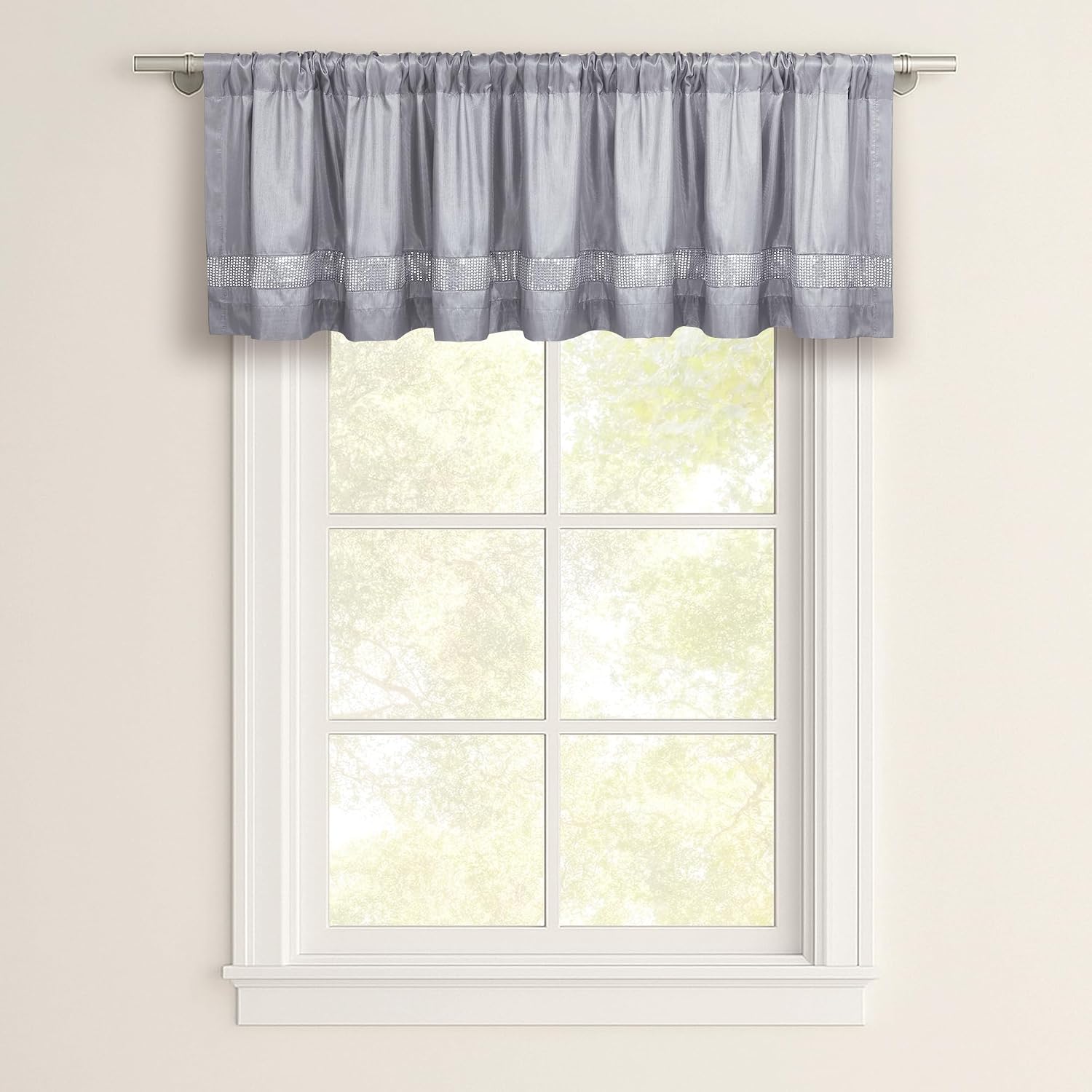 Amazon.com: Lush Decor Starlight Valance Curtain Single, 84