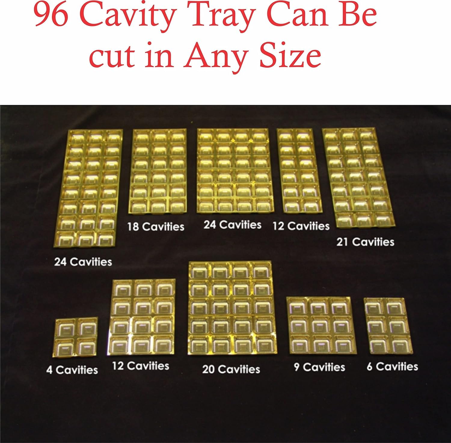96pc Golden Chocolate Mould Tray - Luxury Packaging -4