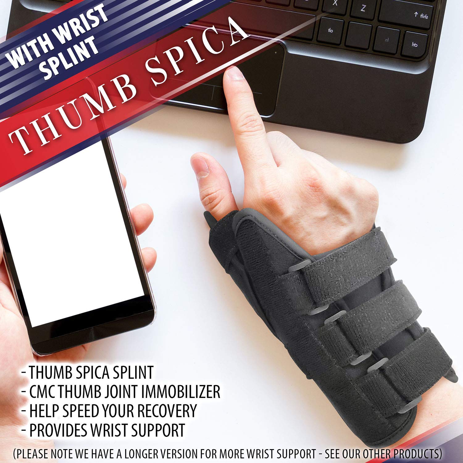 Buy Thumb Spica Splint & Wrist Brace Short Wrist Splint & Thumb
