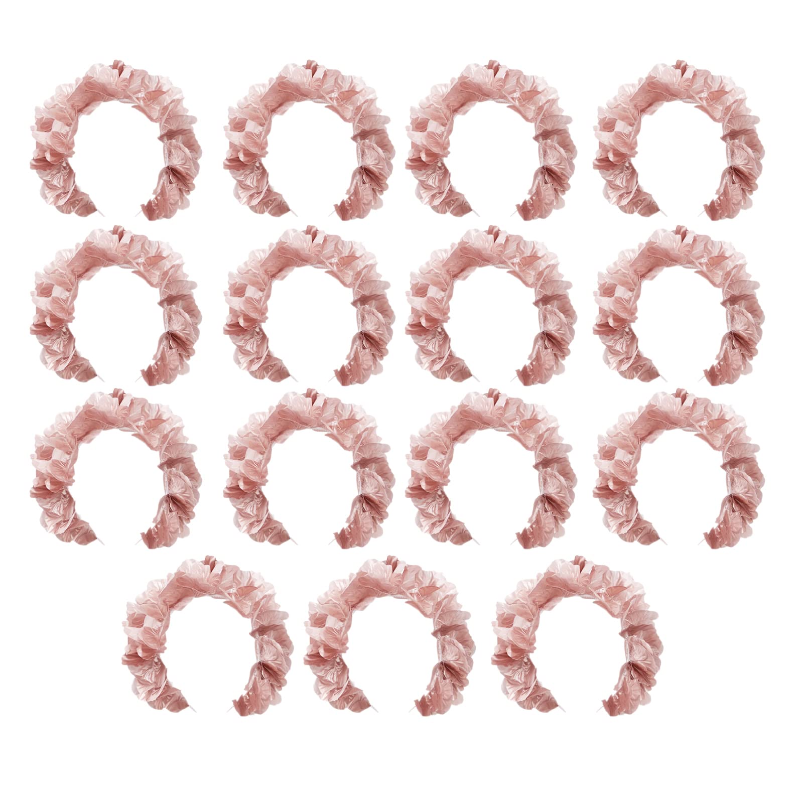 15 Unidades - Diadema Flores Color Oro Rosa - Talla única - Diadema Flores, Accesorios Despedida de Soltera, Diadema Novia, Diadema Despedida Soltera