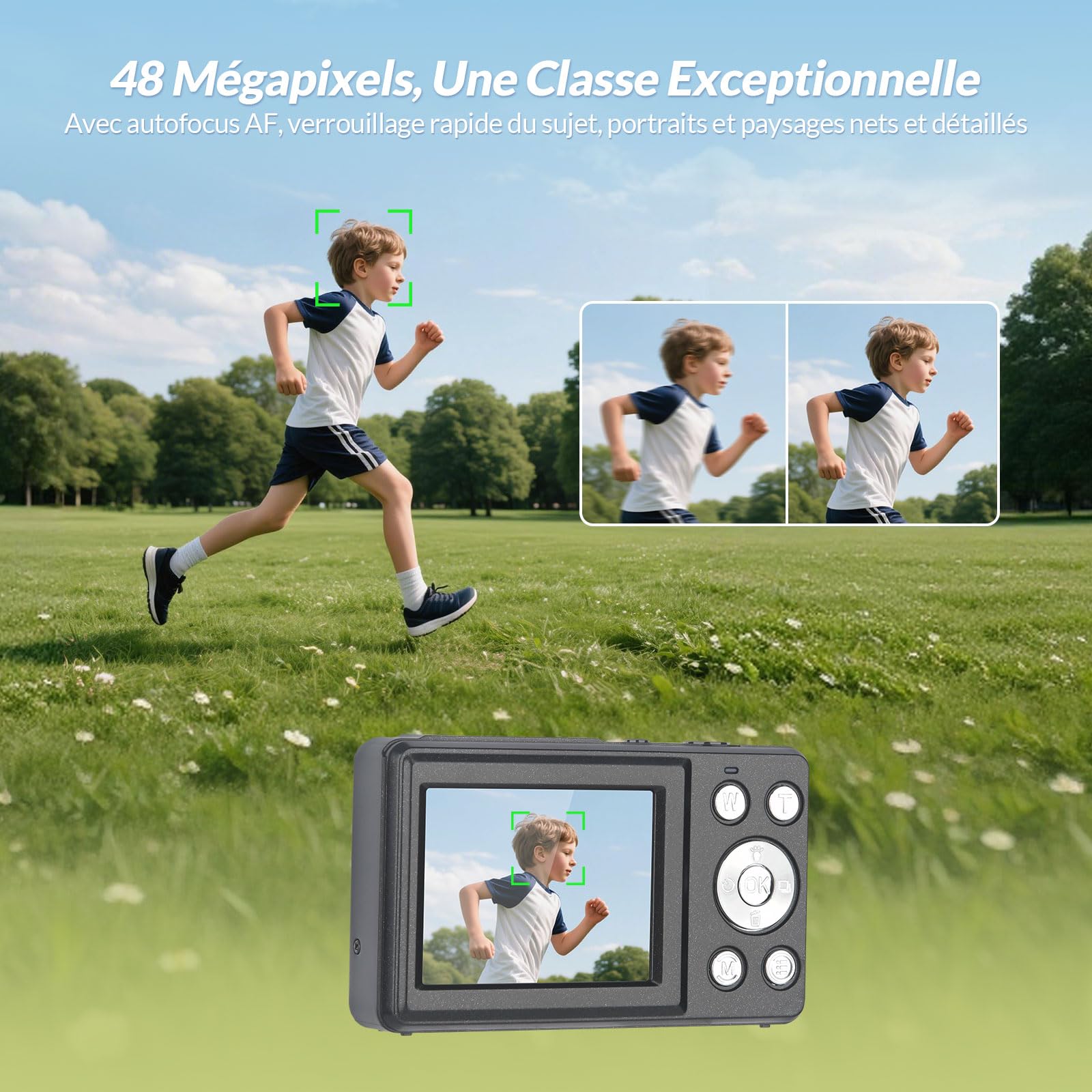 Appareil Photo Numérique Double Écran Vlogging USB-C