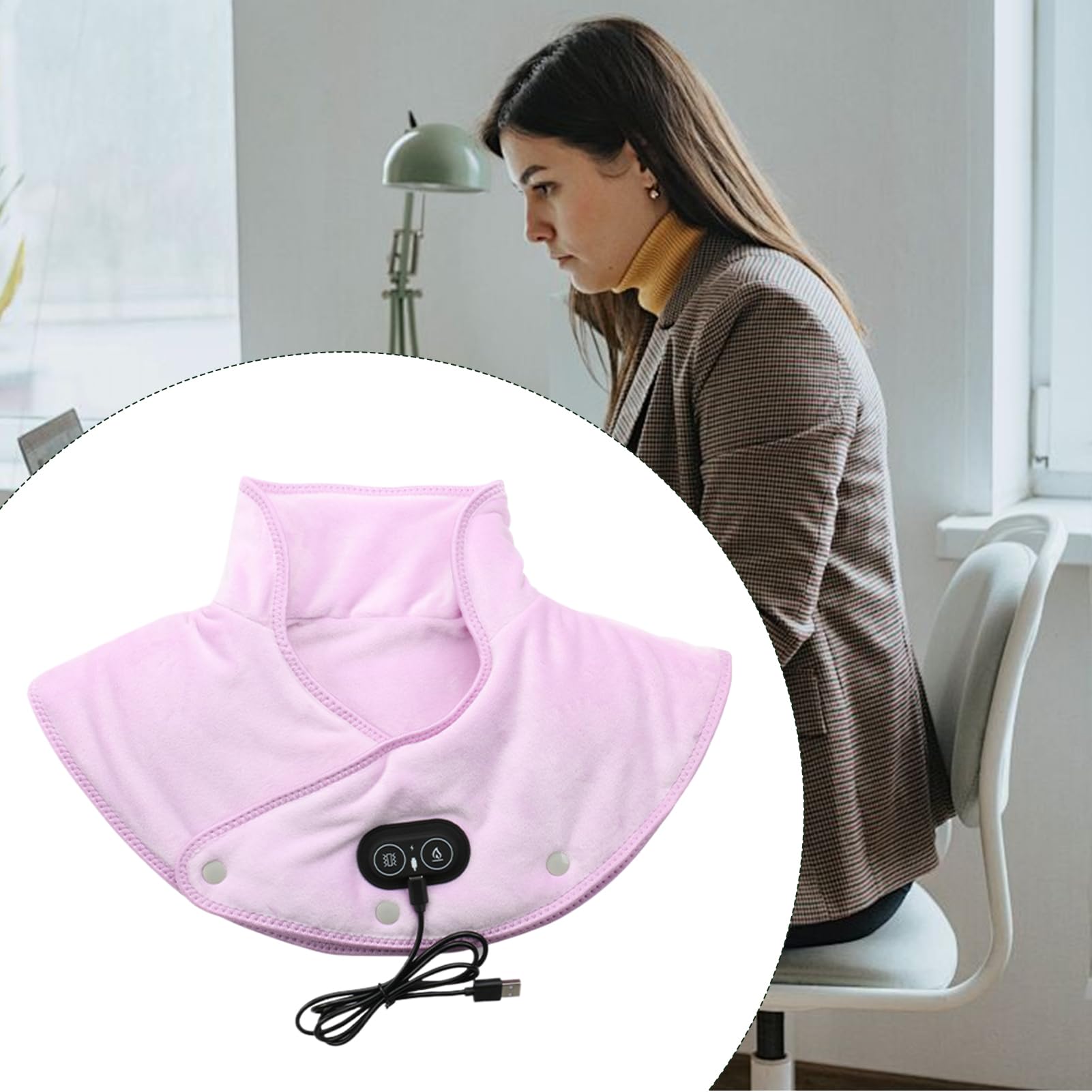 Almohadilla térmica eléctrica para cuello Calentamiento Rápido, Apagado | Envoltura de Cuello Calefactable con 3 Ajustes de Calor Almohadilla de calor rápido, apagado