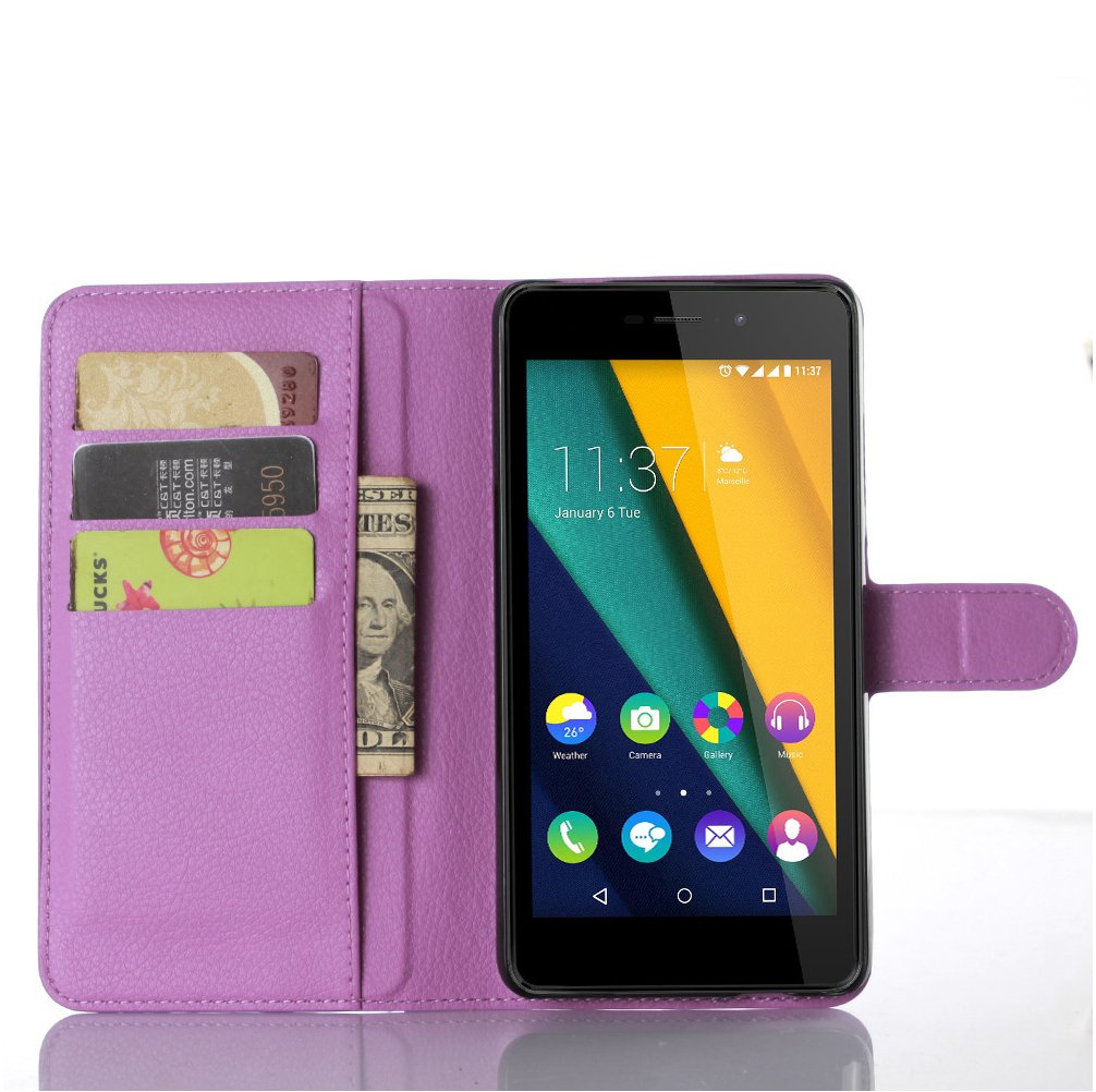 Case for WIKO Pulp FAB 4G Leather Stand Wallet Flip Case Cover for WIKO Pulp FAB 4G Phone protection shell The case with Streamlined design