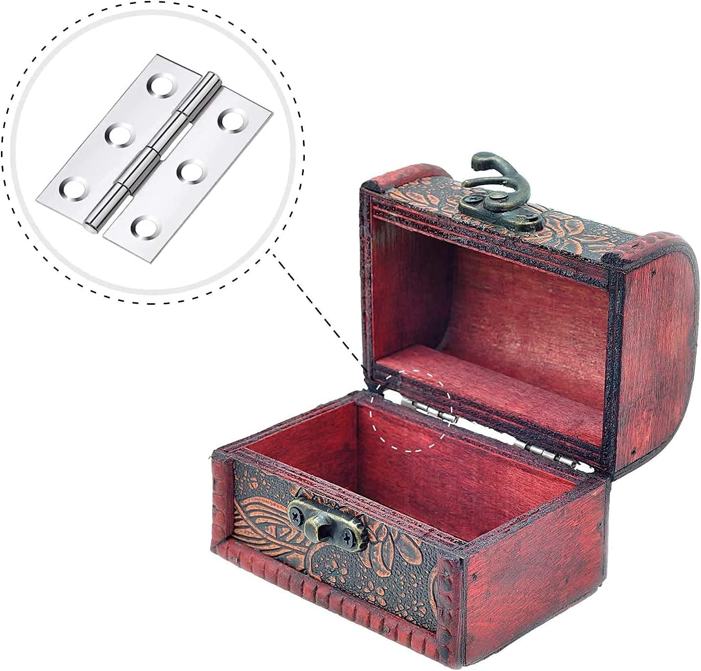 10PCS Flat Hinge Silver Stainless Steel Butt Hinge 2.6" x 1.5" x 0.03" Folding Door Window Cupboard Accessories Brushed Finish
