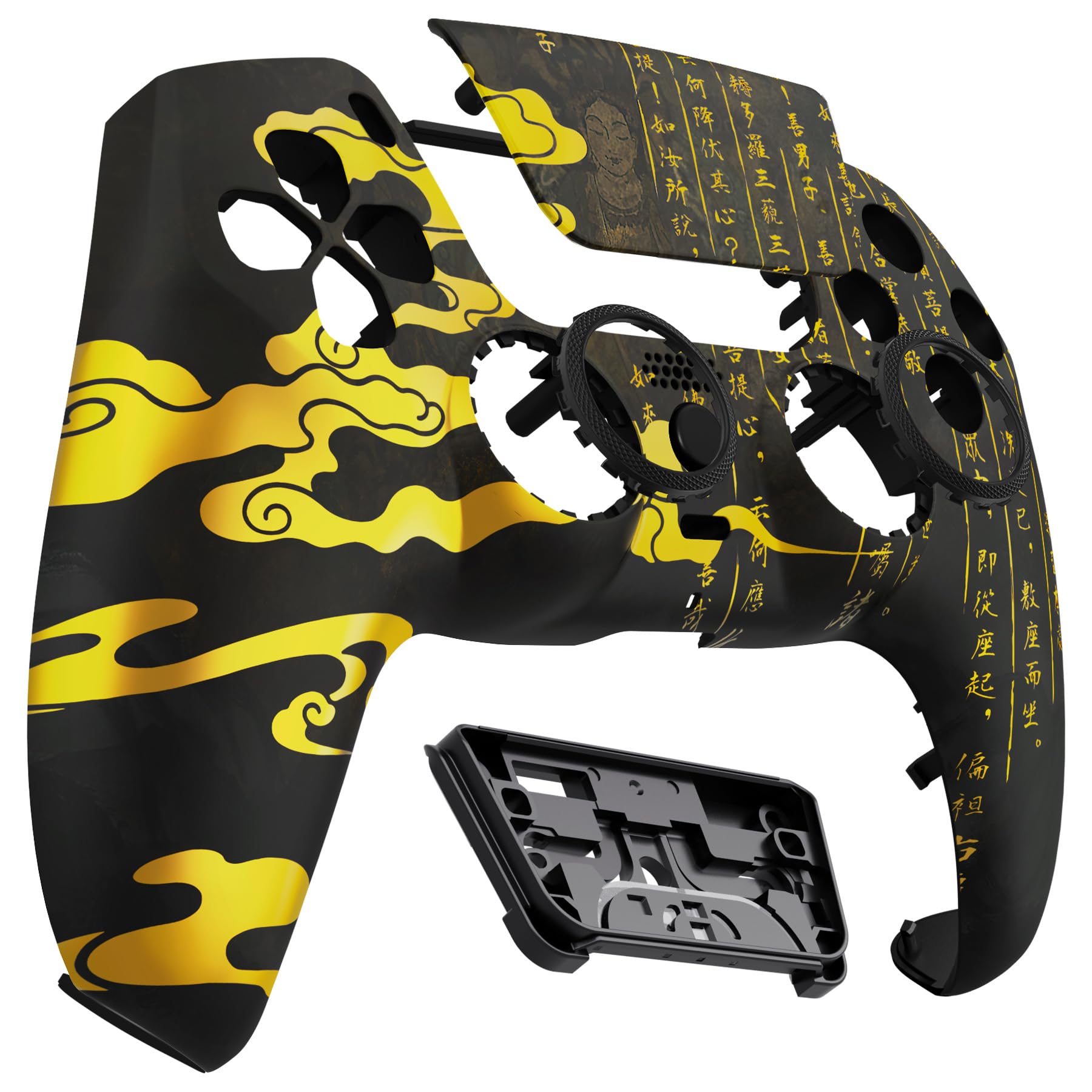 eXtremeRate LUNA Redesigned Front Shell Touchpad Compatible with ps5 Controller BDM-010 020 030 040 050, Eastern Myth Replacement Faceplate Case Custom Cover Compatible with ps5 Controller - 5
