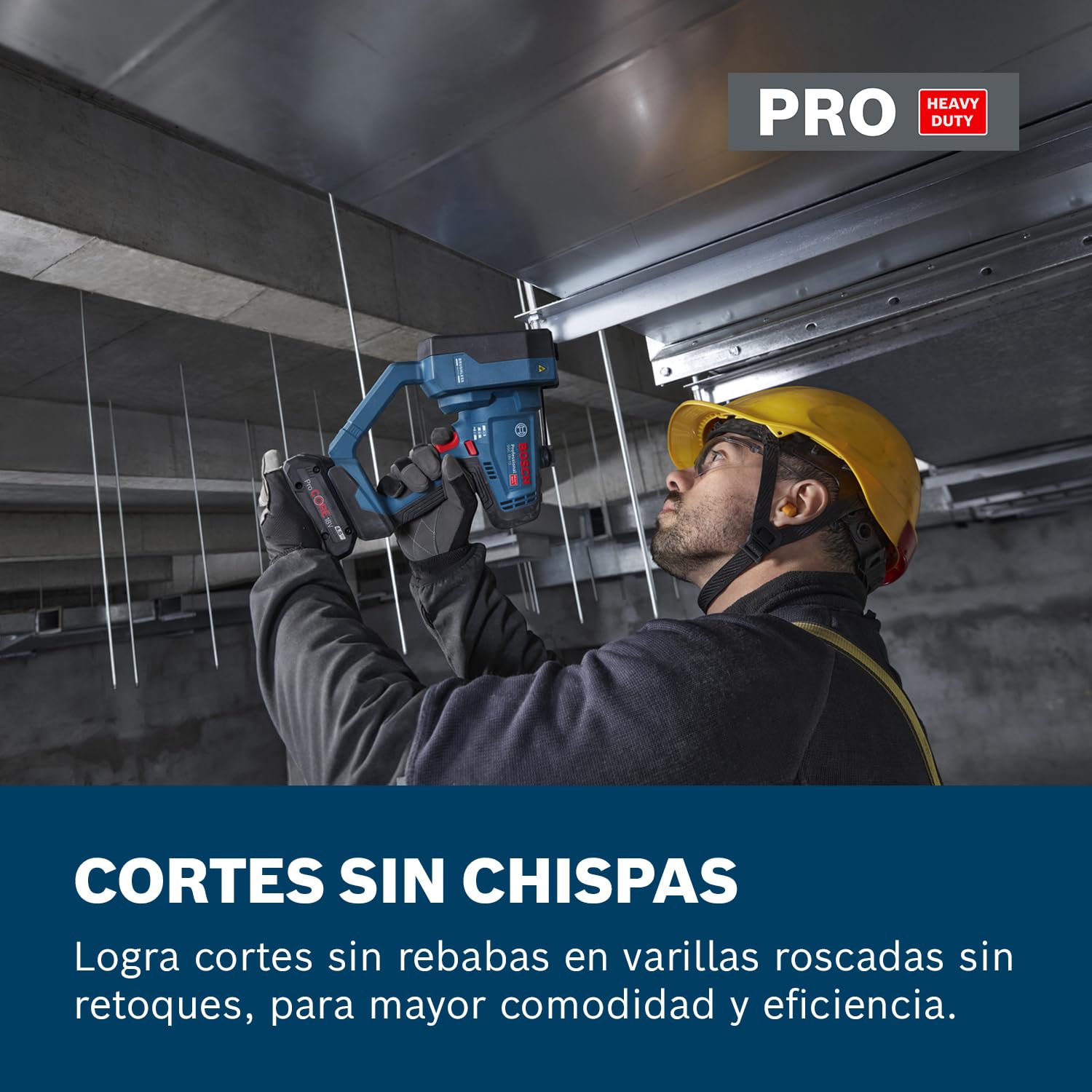 Cortador de varilla roscada a batería GGC 18V-12 con Bosch Professional 18V System (corta hasta M12 en acero y M10 en acero inoxidable, incl. par de troqueles de corte múltiple - métrico)