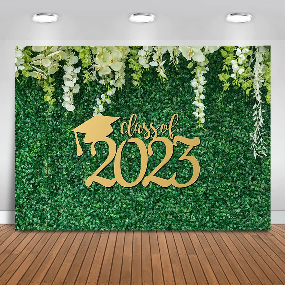 Buy Moca Class of 2023 Graduation Backdrop Green Leaves Flowers