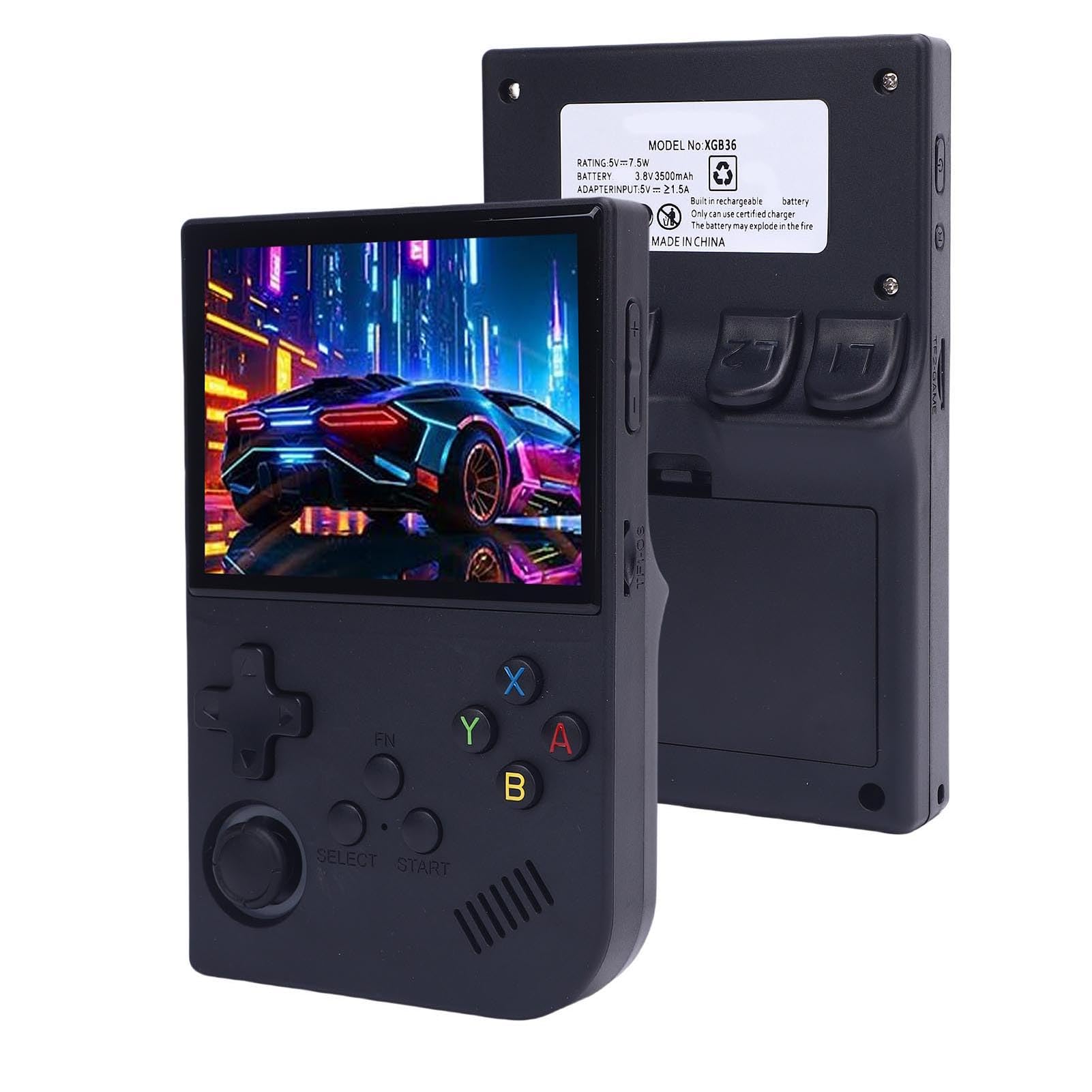 Cocoarm Console di Gioco Portatile, Console per Videogiochi retrò Portatile in ABS con , Schermo 640x480 da 3,5 Pollici, RK3326, Batteria da 3500 MAh, per Appassionati di Giochi retrò a Casa da (64G)