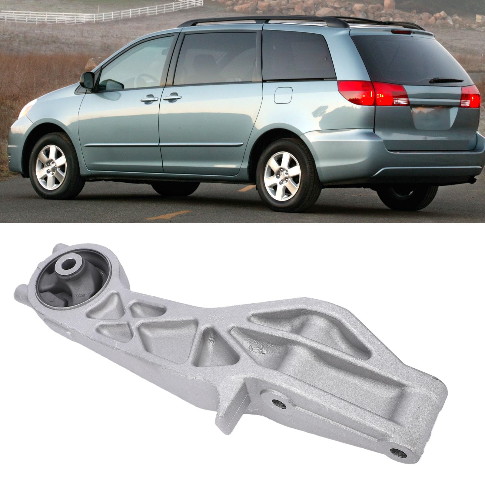 Tbest Przedni Wspornik Tylnego Mechanizmu Różnicowego, dla CE LE XLE 2004-2010, Pasuje do Silników 3,3 L,5 L, łatwy w Montażu z Tyłu u Dołu, w Położeniu Przednim, Metal i Guma