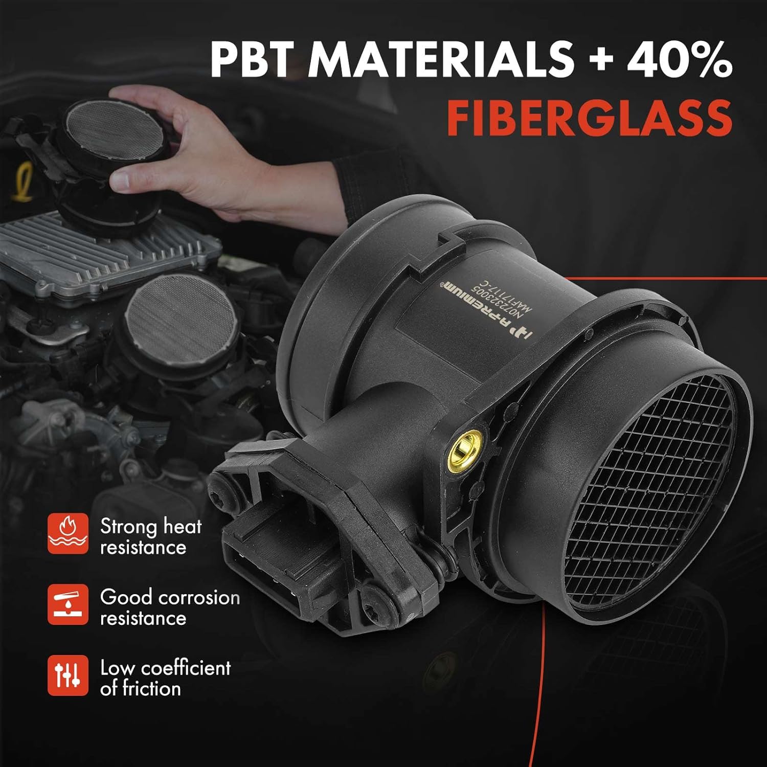 A-Premium Mass Air Flow Sensor Meter Compatible with Volkswagen Jetta 1993-1998, Passat 1995-1996 1998-1999, Golf 1993-1998, Cabrio 1995-1999 & Audi A4 1997-1999, A4 Quattro 1997-2000, 1.8L 2.0L