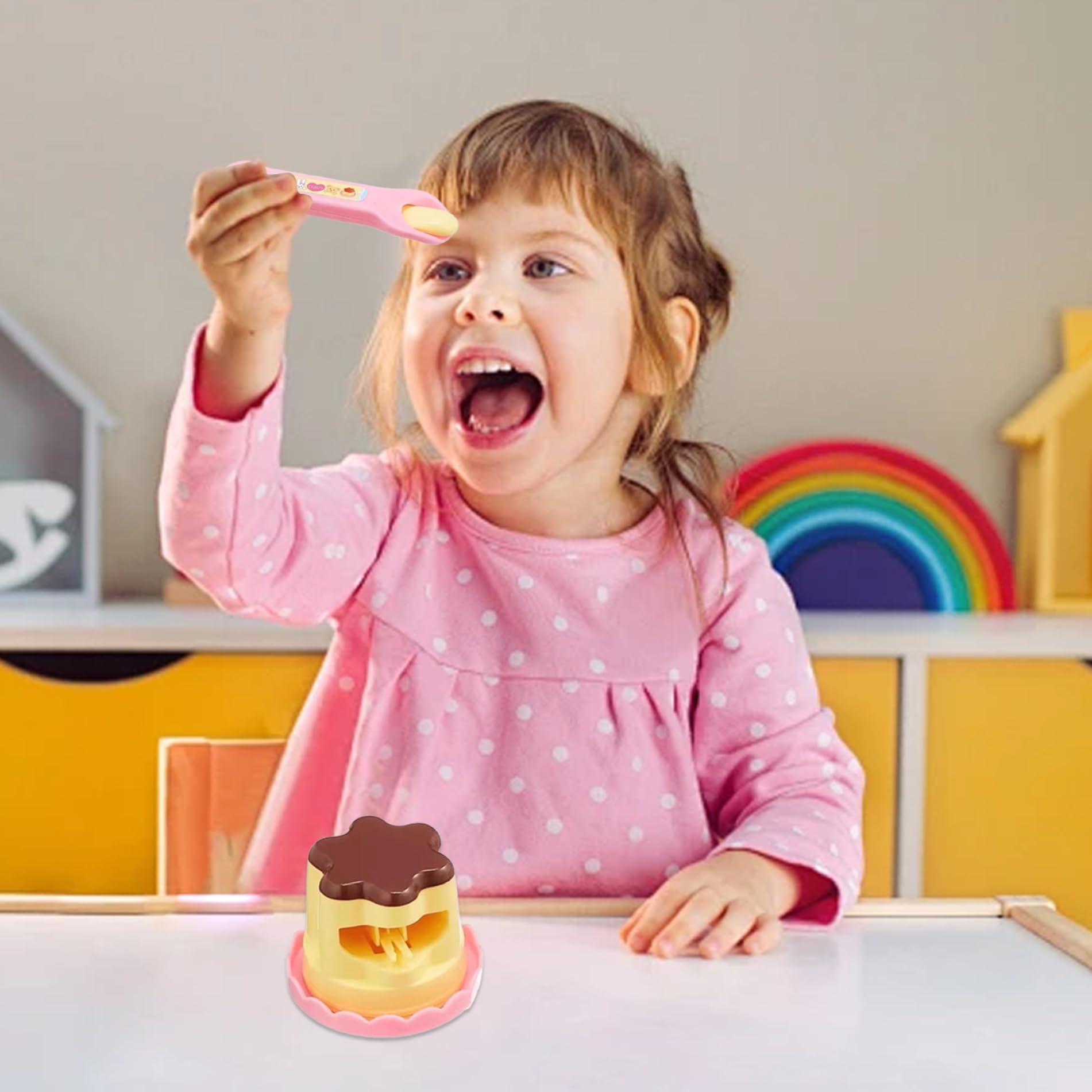 Set Giocattoli Budino Giapponese – Cucchiaio, Forchetta, Bacchette, Gelato E Ghiacciolo Finti, Per Giochi Di Ruolo In Cucina