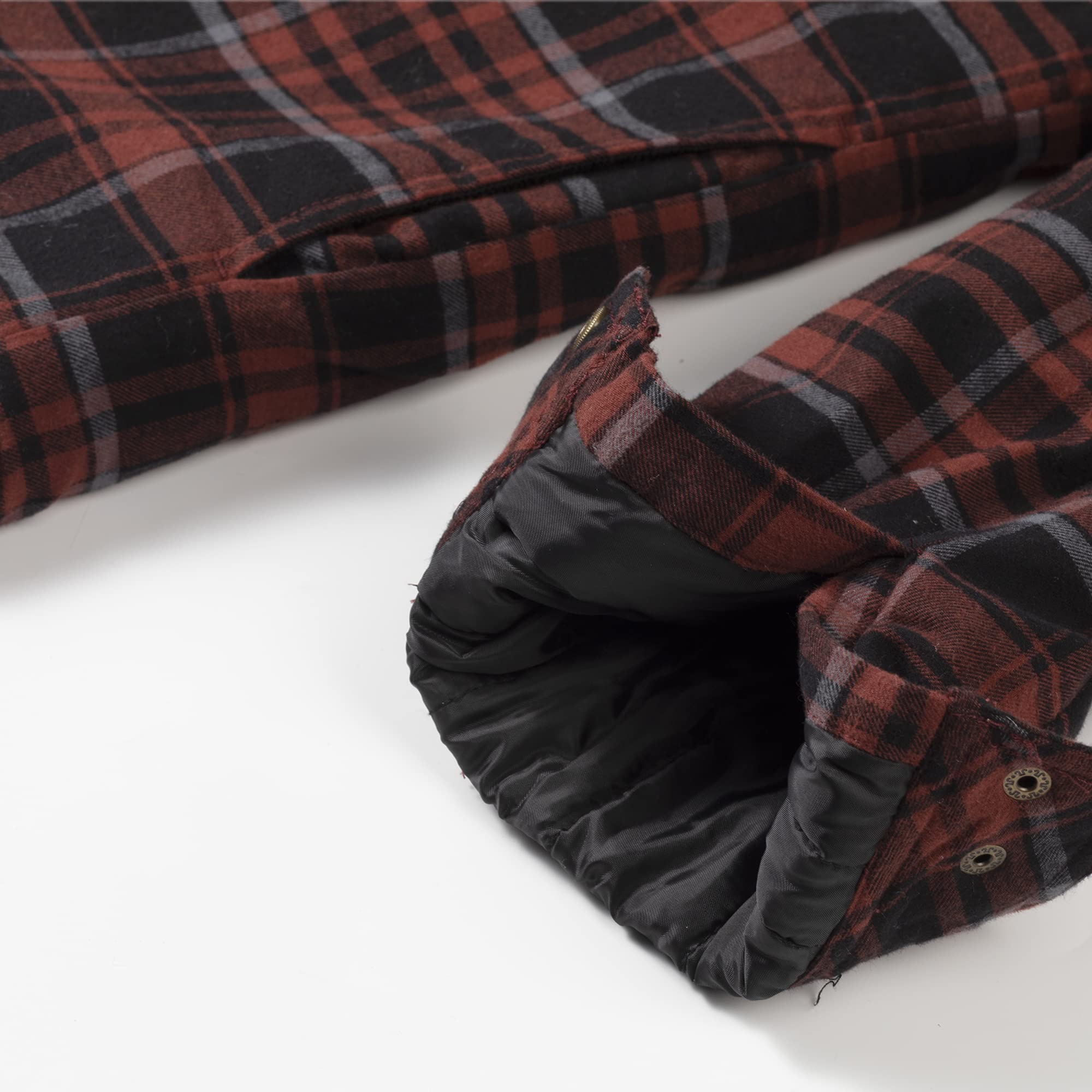 Coevals Club Sherpa - Camicia da Uomo in Flanella, a Maniche Lunghe, con Bottoni Automatici a Quadretti, in Cotone