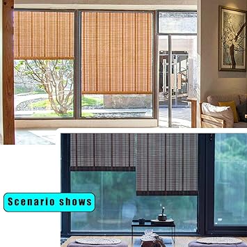 Amazon 竹 すだれ 日焼け止め カーテン 竹 おしゃれ 天然わら織り 屋内と屋外の窓すだれ 間仕切り 装飾 防音 目隠し カーテン 通気性 竹カーテン すだれ オンライン通販