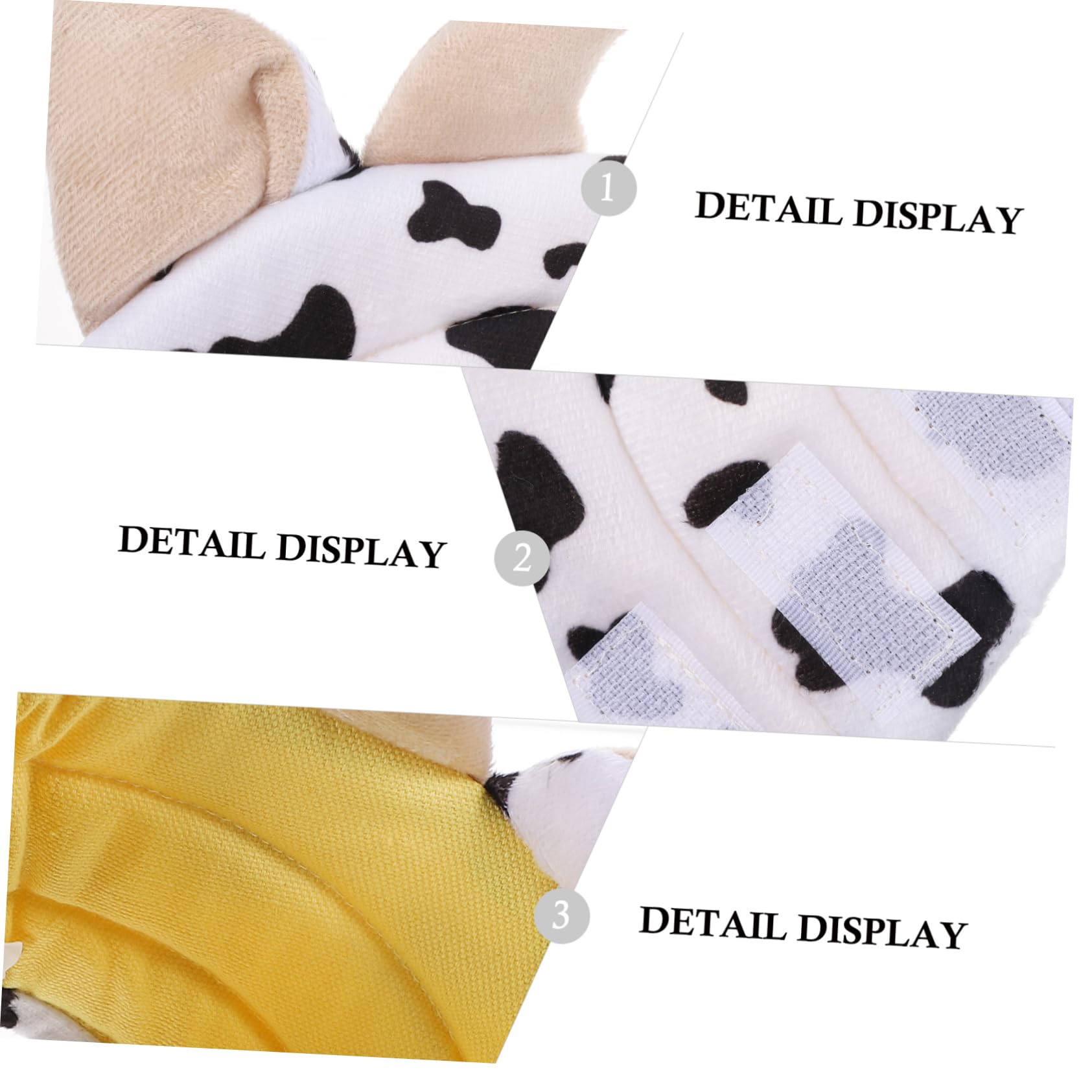 Milisten 3piezas Collar De Inflable para Mascotas Cono Protectivo para Perros y Gatos Diseño De Vaca Lavable y para y Cuidado