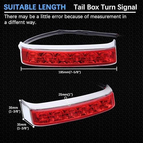 Miniatura 5 de DREAMIZER Lámpara LED de alforja para motocicleta, compatible con Touring Road King Ultra CVO Limited Electra Glide Ultra Classic - Carcasa cromada,