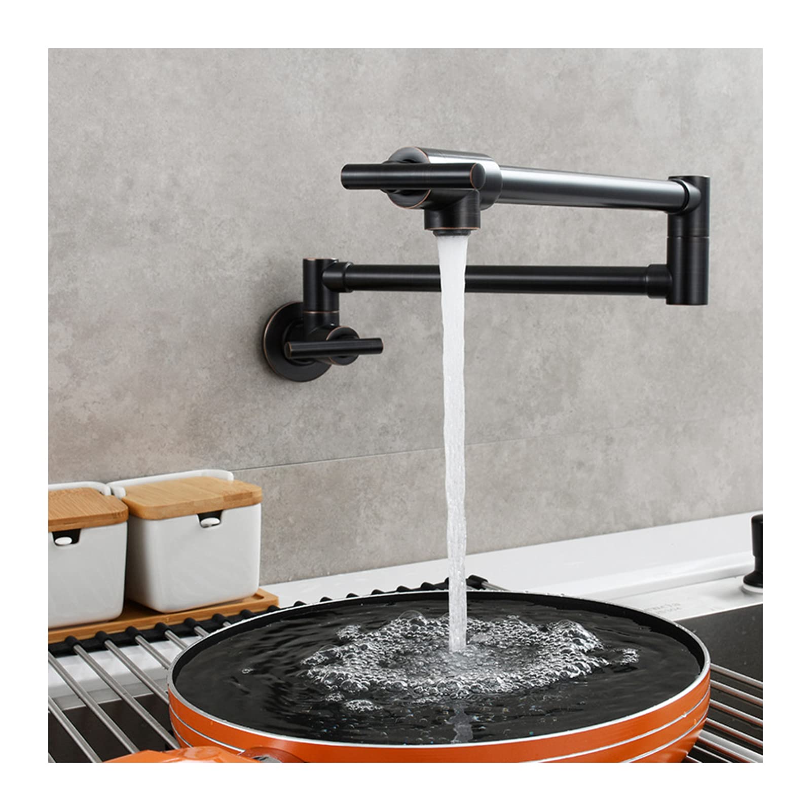 Robinet de remplissage pliable pour grand faitout et évier de cuisine