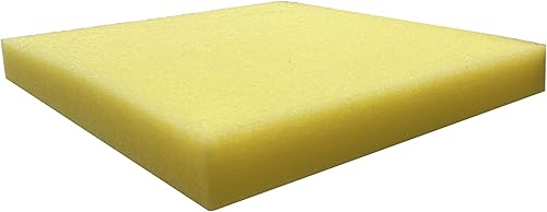 FoamRush Hoja de espuma para tapicería de 6 x 26 x 26 pulgadas, resistente al agua, de secado rápido, para exteriores y muebles marinos (espuma de