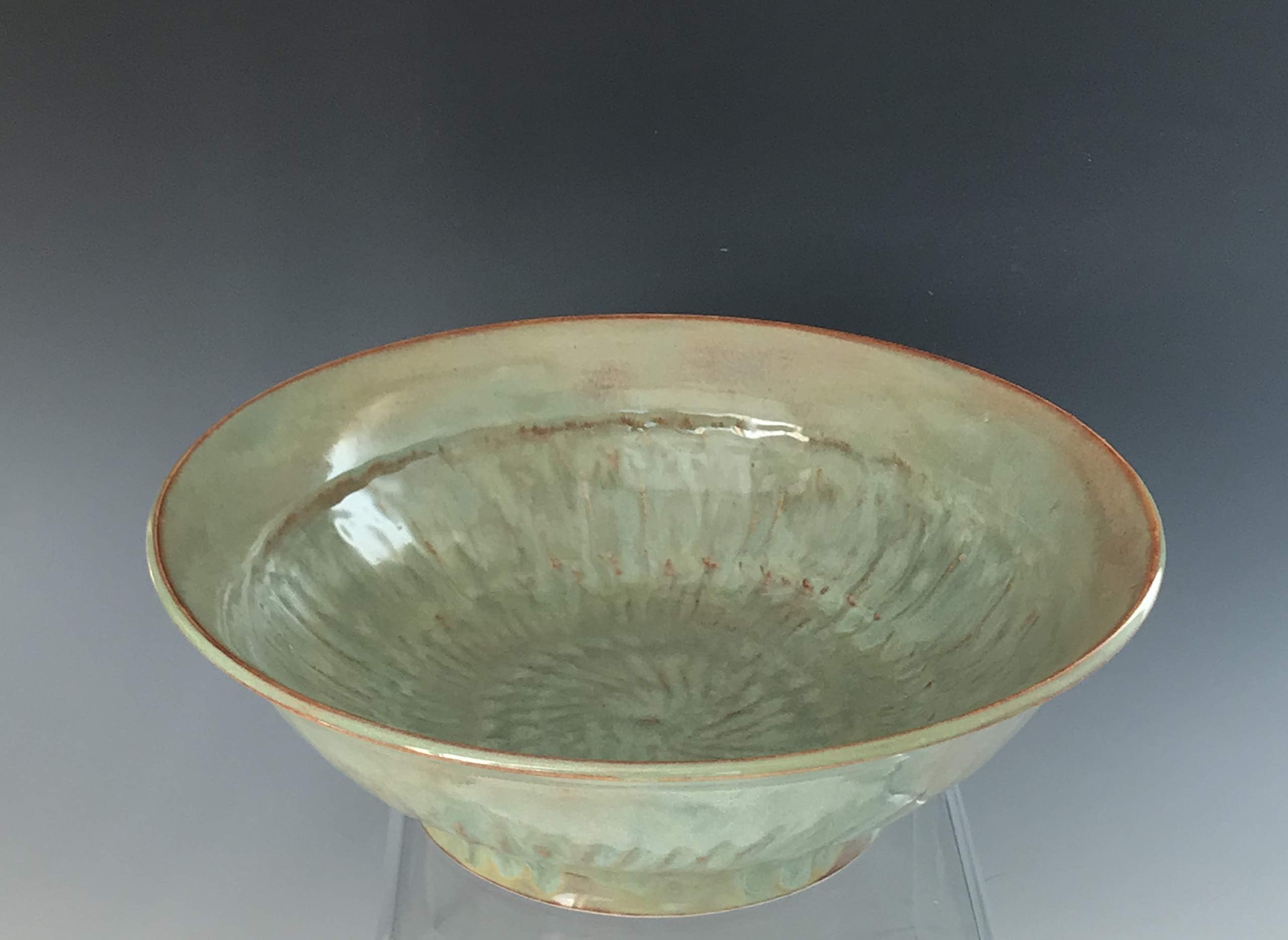 Ceramic Chattered Two-toned Porcelain Bowl or Serving Dish, Kitchen and Dining, SacredUrnsEtc by Susan Fontaine Pottery