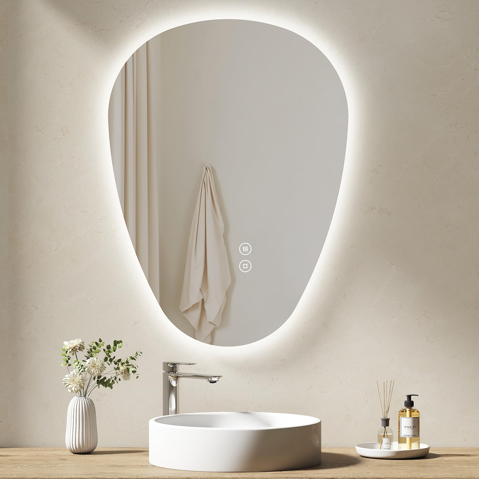 Miroir de salle de bain avec éclairage EMKE pour une routine matinale parfaite