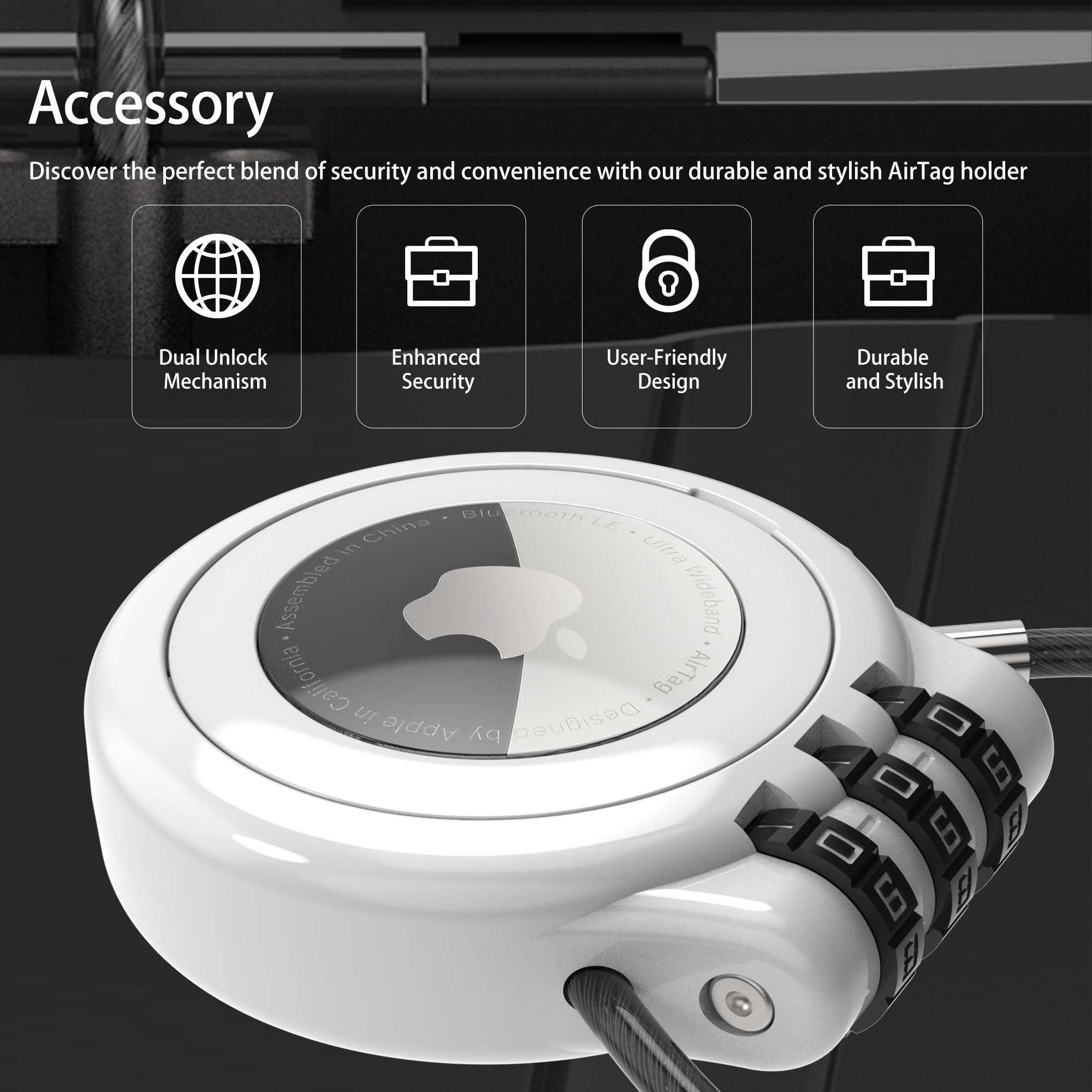 Amazon.co.jp: UP Security AirTag セキュアホルダー ワイヤー