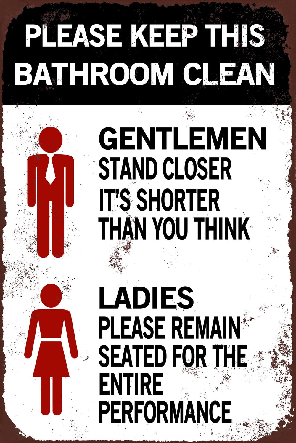 8"x12"(20x30cm) Retro Funny Bathroom Toilet Rules Metal Aluminum Sign Garage Kitchen Bar Pub Club Cafe Home Restaurant Wall Decor Art Sign Post Gifts for Man A-0024
