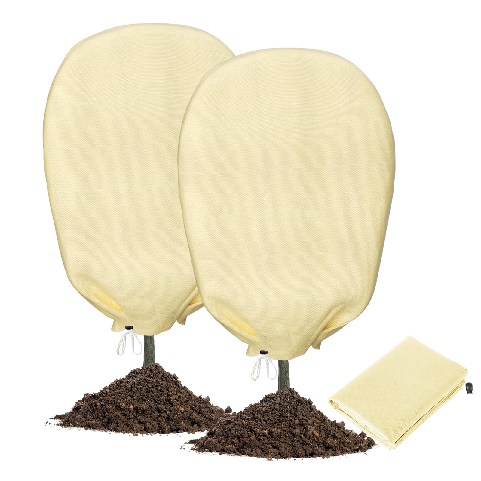 PATWING Voile Hivernage Plante Exterieur, 80g/㎡, Housse Hivernage Plante Exterieur, Protection Arbre Hiver, Réutilisable Pour Plantes En Pot, Olivier, Palmiers (160 * 180cm, Renard