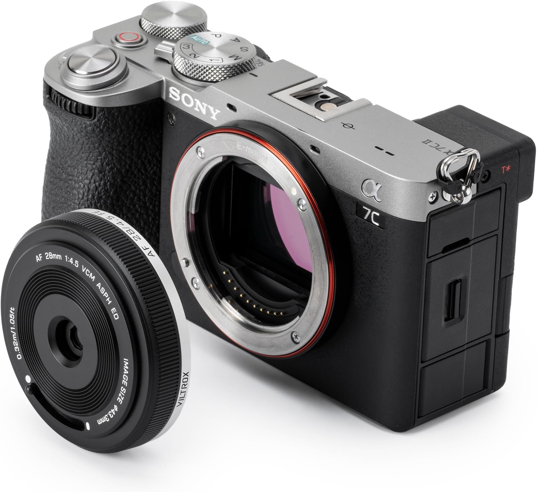 28mm f4.5 Pancake Lens for Sony E Mount, 28mm f/4.5 FE Chips-Size Ultra-Thin Full Frame Lens for Sony E