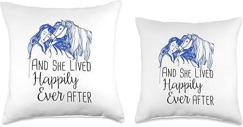 Miniatura 3 de Horse Princess And She Lived Happily Ever After And She Lived Happily Ever After - Almohada de 18 x 18 pulgadas, multicolor