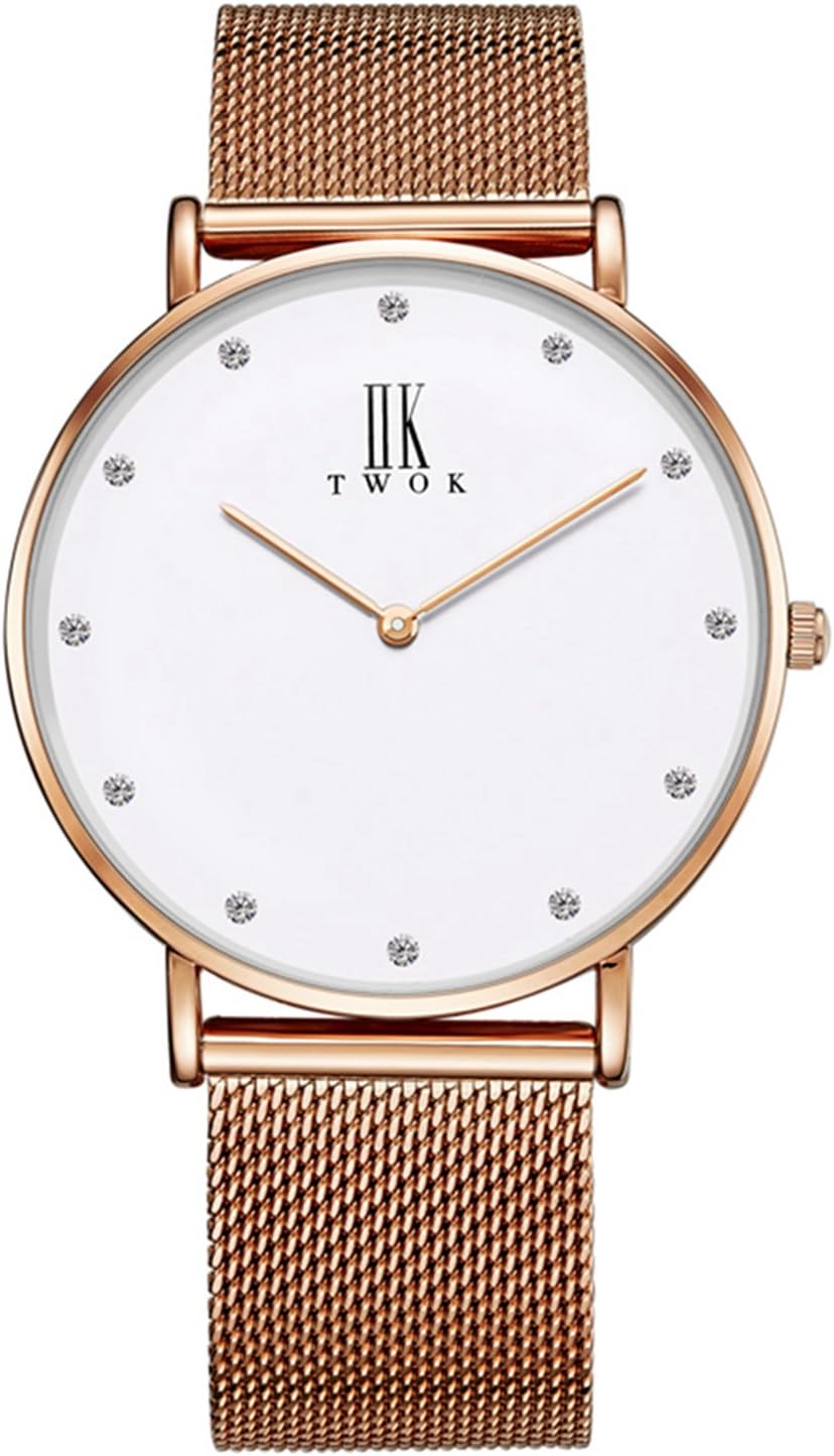 TWOK Men's IIK8120G Classic Analog Quartz Stainless Steel Watch