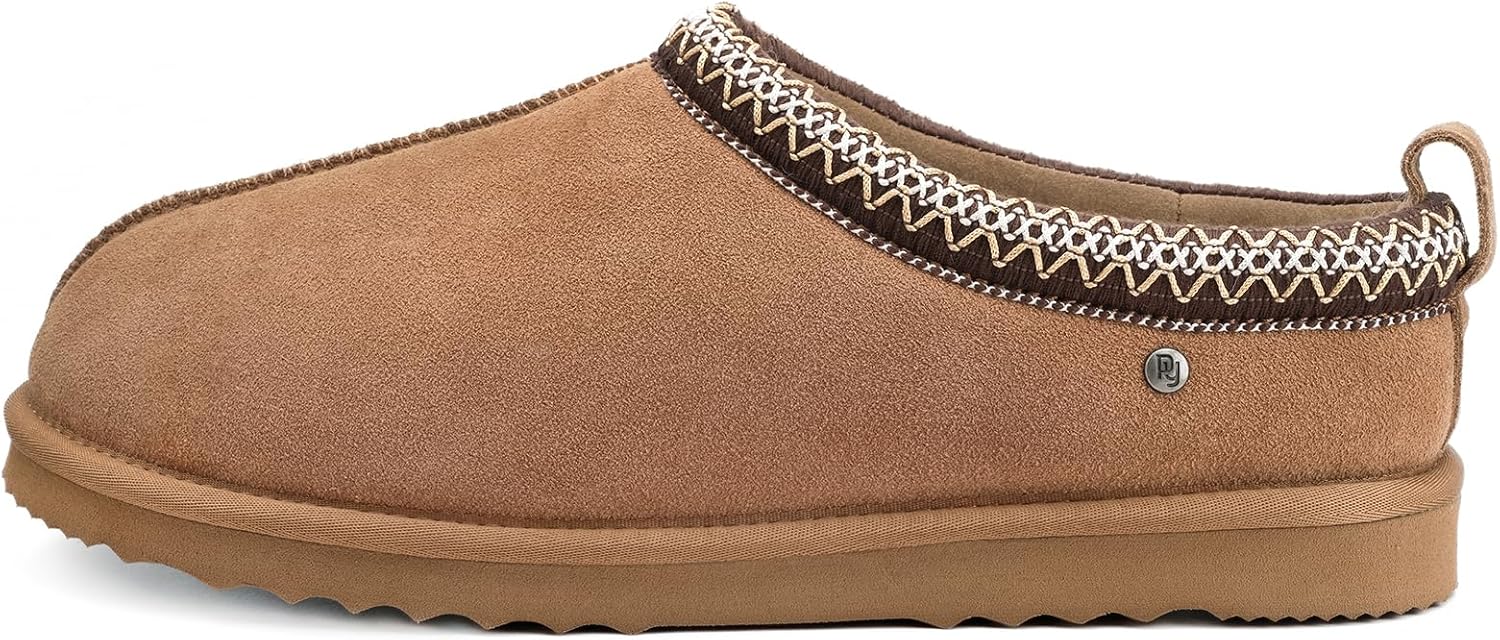 Parfeying Men's Indoor Outdoor Sheepskin Moccasins Slippers Memory Foam Driving Style Shoes - Image 5