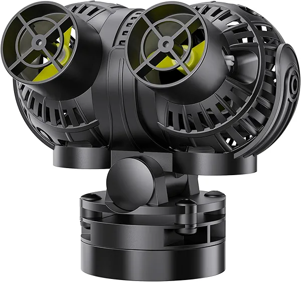Aysoner Wave Maker Pump for Aquarium: 55/75/125Gallon Magnetic Fish Tank Powerhead for Saltwater Freshwater 1600GPH 8W Adjustable Pump for Fish