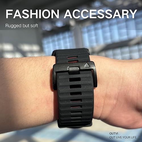 Miniatura 4 de Correa de reloj de 1.024 in para Garmin Fenix 7x Sapphire Solar Fenix 6x Pro Solar Fenix 5x 3 horas de liberación rápida de silicona para reloj de