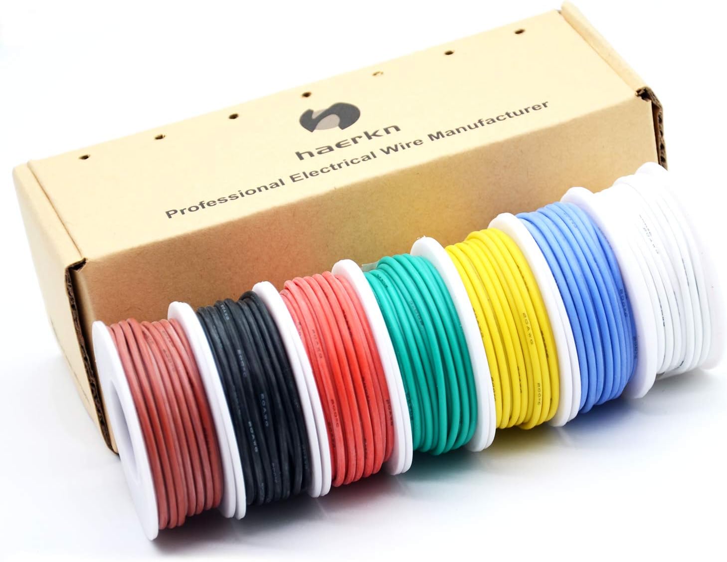Câble Électrique Rigide 2m - 0,06 Mm² Monobrin Cuivre Pur Ignifuge - Vert - 20AWG 0.5mm2