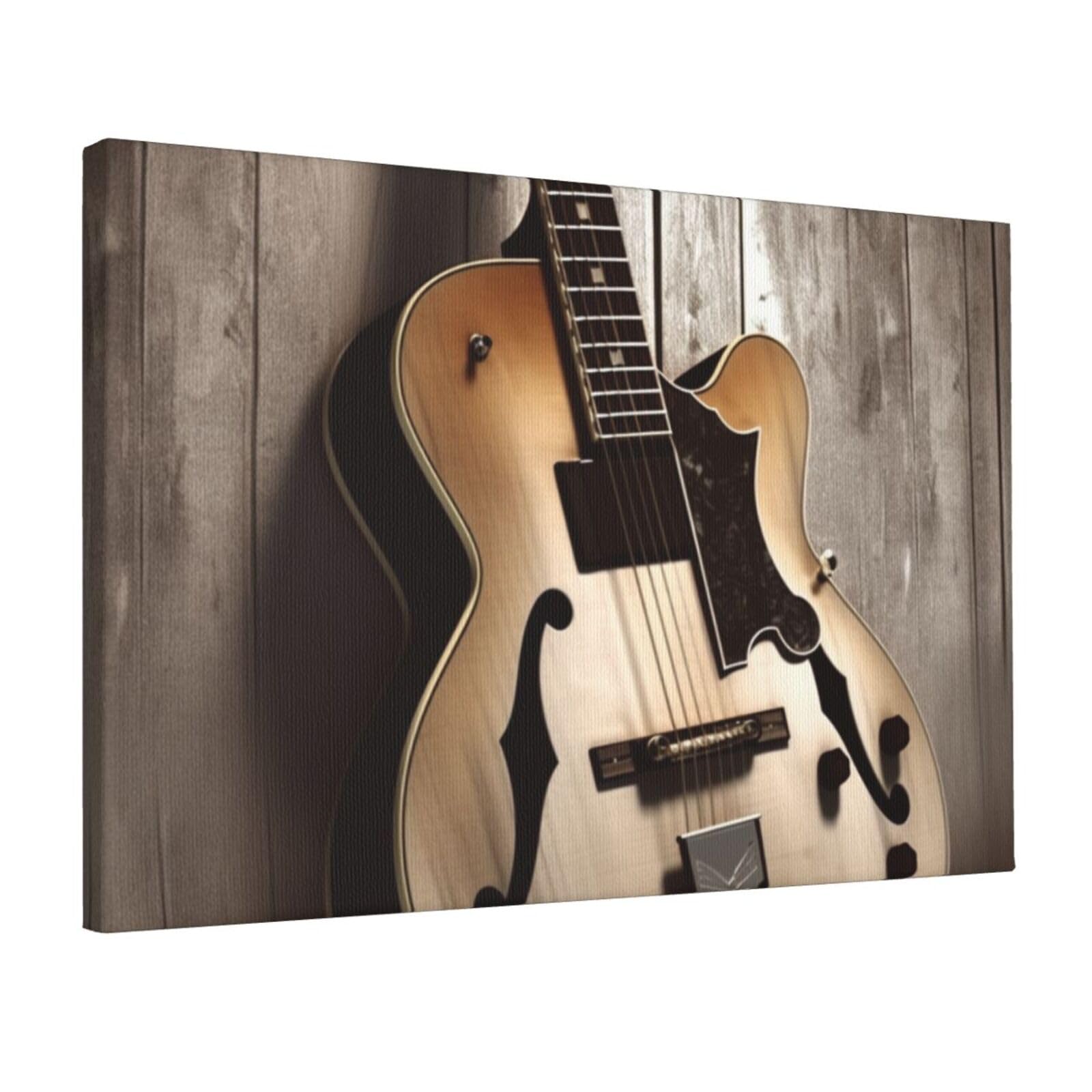 DWVTSLH Guitar Pictures Poster Paintings Canvas Wall Art Bedroom Prints Home Decor Hanging Picture Modern Home Artworks Aesthetic for Living Room Office Wall Decor 12x18in Unframed
