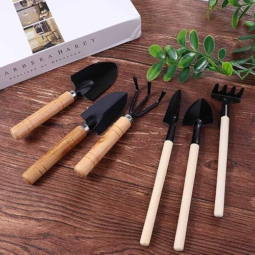 Miniatura 8 de Juego de 12 herramientas de jardinería para el cuidado de plantas suculentas, pala de mano, pala de trasplante, rastrillo de mano cultivador, pala