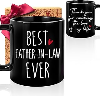 Father in Law Mug Gift for FIL from Daughter/Son in laws, Best Father-in-Law Ever-Thank